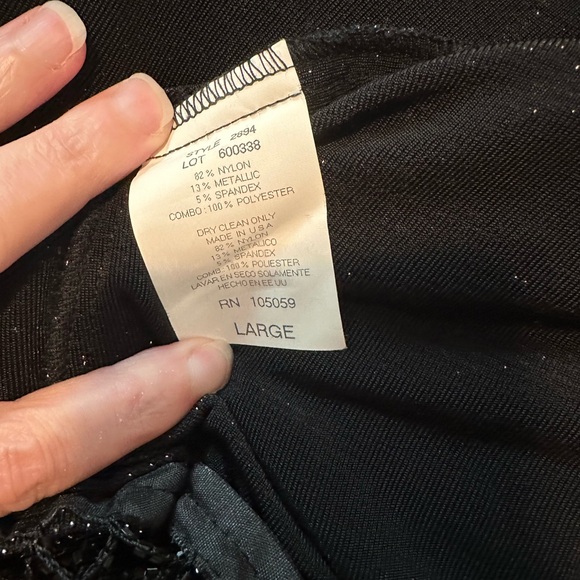 🐧3/$15 or 5/$20 - Fancy Black Shimmery, Metallic Dress Jacket - EUC - Picture 5 of 5